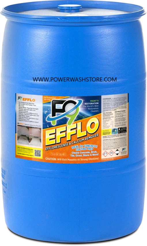 F9 Efflorescence And Calcium Remover - 55 Gallon -PWS Nation Store Efflo2055gal